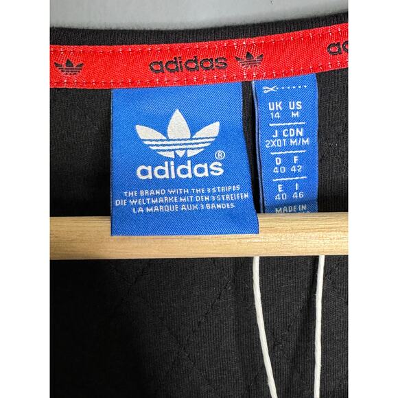 NWT ADIDAS GIRAFFE ASYMMETRIC QUILTED DRESS BLACK SIZE: MEDIUM - Picture 4 of 4